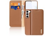Handys - Cover & Cases - Dux Ducis Hivo Samsung Galaxy S23+ Case Flip Cover Wallet Stand RFID Lock Brown - 6934913031766