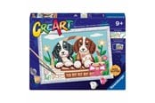 Kreativ-Spiele - Ravensburger CreArt Paint by Numbers - Dogs in a Basket - 12023060 1