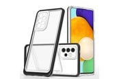 Handys - Cover & Cases - Hurtel Clear 3in1 Case for Samsung Galaxy A73 Frame Cover Gel Black - 5907769339684