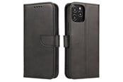 Handys - Cover & Cases - Hurtel Magnet Case elegant Case Cover with a Flap and Stand Function for Samsung Galaxy A73 Black - 5907769340321