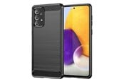 Handys - Cover & Cases - Hurtel Carbon Case Flexible TPU Cover for Samsung Galaxy A73 Black - 5907769341397