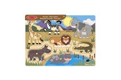 Puzzle - Melissa & Doug Wooden Peg Puzzle Safari Holz - 9054/51200