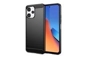 Handys - Cover & Cases - Hurtel Flexible Carbon Pattern Case for Xiaomi Redmi 12 Carbon Case - Black - 5907769357923