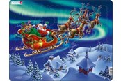 Puzzle - Larsen Puzzles Santa in Nordic Light (26) - LA-XM1