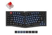 Tastaturen - Keychron V10 - keyboard - QMK custom alice layout fully assembled knob mechanical - 75% - QWERTY - Nordic - frosted black Input Device - Tastatur - 75% - Nordic ISO - Blau - V10-C3-BO