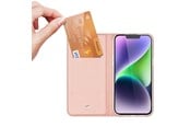 Handys - Cover & Cases - Dux Ducis iPhone 15 Plus Case Cover with Flip and Wallet Skin Pro - Pink - 6934913025406