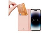Handys - Cover & Cases - Dux Ducis iPhone 15 Pro Case Flip Cover and Wallet Skin Pro - Pink - 6934913025437
