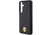 Handys - Cover & Cases - Ferrari Carbon Stitched Bottom Case for Samsung Galaxy S24 - Black - 3666339242565