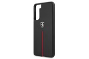 Handys - Cover & Cases - Ferrari Off Track Leather Nylon Stripe Case for Samsung Galaxy S21+ - Black - 3700740496169