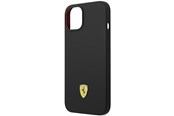 Handys - Cover & Cases - Ferrari Silicone Metal Logo Case for iPhone 14 - Black - 3666339063207