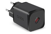 Handys - Adapter und Ladegeräte - SBS TETRGAN1C45W 45W GaN USB-C Wall Charger with Power Delivery - Black - TETRGAN1C45W