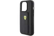 Handys - Cover & Cases - Ferrari Grip Stand Metal Logo Case for iPhone 15 Pro - Black - 3666339201852
