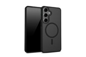 Handys - Cover & Cases - CRONG Hybrid Matte Magnetic - MagSafe Case Samsung Galaxy S24 (Black) - CRGHMMSGS24BLK