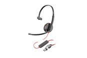 Kopfhörer/Headsets - HP Poly Blackwire 3210 Monaural USB-C Headset +USB-C/A Adapter (8X214AA) - 8X214AA
