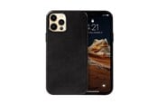 Handys - Cover & Cases - CRONG Essential Cover - iPhone 12 Pro Max Faux Leather Case (Black) - CRG-ESS-IP1267-BLK