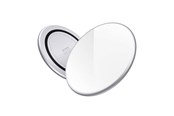 Handys - Adapter und Ladegeräte - CRONG PowerSpot Fast Wireless Charger – Aluminum 15W USB-C Qi Wireless Charger with Tempered Glass Coating (Silver White) - CRG-PS15W-WHI