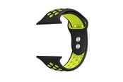 Smartwatch - Accessories - CRONG Duo Sport - Apple Watch Band 38/40/41/42 mm (Black/Lime) - CRG-40DSB-YLW