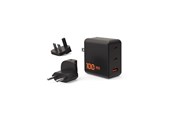 Handys - Adapter und Ladegeräte - UAG SRGE 100W 3Port 2USB-C - 1USB-A Wall Charger WW Black - 9B443811V4040