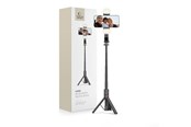 Handys - Anderes Zubehör - Tech-Protect L05S Bluetooth Selfie Stick with Tripod up to 105cm with LED Lamp - Black - 5906203690381