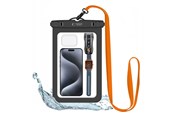 Handys - Anderes Zubehör - Tech-Protect Waterproof Case UWC9 Waterproof for Devices up to 8.9" - Black & Orange - 5906203691609