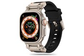 Smartwatch - Accessories - Tech-Protect Delta Pro Strap for Apple Watch 4 / 5 / 6 / 7 / 8 / 9 / SE / Ultra 1 / 2 (42 / 44 / 45 / 49 mm) - Black and Titanium - 5906302307821