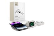 Handys - Adapter und Ladegeräte - Tech-Protect QI15W-A32 3in1 Inductive Charger with MagSafe for Smartphone / Apple Watch / AirPods - Grey - 5906302308255