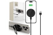 Handys - Adapter und Ladegeräte - Tech-Protect QI15W-A33 Inductive Charger with MagSafe and Stand with USB-A / USB-C Cable - Black - 5906302308347