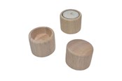 Holzspielzeug - Playwood Wooden Tealight Holder Round Standing - SL204BRU