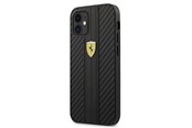 Handys - Cover & Cases - Ferrari On Track PU Carbon Case for iPhone 12 mini - Black - 3700740479742