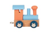 Holzspielzeug - Small Foot - Wooden Letter Train Polar - Locomotive Salmon Pink - 12 pieces - 12568-display12