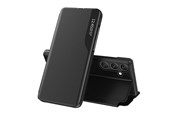 Handys - Cover & Cases - Hurtel Eco Leather View Case Cover for Samsung Galaxy A24 4G with a Flip Stand Black - 9145576275719
