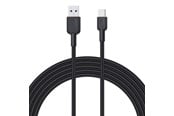 USB Kabel - Aukey CB-NAC1 USB-C Type-C Power Delivery PD 60W 3A 1m nylon - Black - CB-NAC1