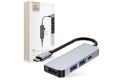 USB-Hubs - Tech-Protect HUB V2 4in1 USB-C - USB-A 3.0 / USB-A 2.0 / USB-C / HDMI - Grey USB-Hubs - USB 2.0 - 4 - Grau - 9589046919350