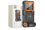 Handys - Cover & Cases - Tech-Protect Waterproof Case IPX8 Waterproof for Smartphones 4.7-6.7" - Black/Orange - 5906302310234