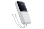 Powerbank (Akku) - Baseus Lipow 20000mAh 22.5W Powerbank with two built-in cables with additional Simple USB-A - USB-C 3A 20cm cable - white Powerbank (Akku) - Weiß - 20000 mAh - P10079102213-00