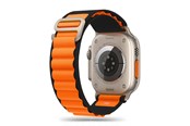 Smartwatch - Accessories - Tech-Protect Nylon Pro Strap for Apple Watch 4 / 5 / 6 / 7 / 8 / 9 / SE / Ultra 1 / 2 (42 / 44 / 45 / 49 mm) - Black & Orange - 9490713930250
