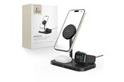 Handys - Adapter und Ladegeräte - Tech-Protect QI15W-A22 Inductive MagSafe Charger with 3in1 MagSafe Stand for Smartphone / Apple Watch / AirPods - Black - 9490713930960