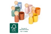 Baby Spielzeug - Small Foot - Wooden Montessori Sorting Cup with Figures - 12813