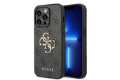 Handys - Cover & Cases - GUESS GUHCP15L4GMGGR iPhone 15 Pro 6.1" gray/gray hardcase 4G Big Metal Logo - 3666339171568