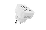 Andere Kabel - SBS Shucko/EU Travel Adapter - Universal - White - TEADAPTDEWORLD
