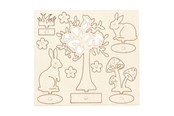 Bausets - Creativ Company DIY Wooden Figures Hares Tree and Mushrooms - 57942