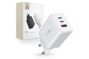 Handys - Adapter und Ladegeräte - Tech-Protect C65W AC Charger 2x USB-C PD 65W / USB-A QC 3.0 - White - 9490713934517