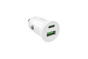 Handys - Adapter und Ladegeräte - Puro Pro Lite Car Charger 1x USB-A + 1x USB-C Power Delivery 20W - White - PUMCHUSBAC20WWHI