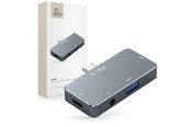 USB-Hubs - Tech-Protect HUB V6 4in1 USB-C - USB-A 3.0 / USB-C PD100W / HDMI / mini jack 3.5mm - grey USB-Hubs - USB 3.0 - 4 - Grau - 9490713931585