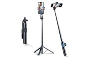 Tripods & Stative - Wozinsky Selfie stick WC1Y30S telescopic tripod 1.3m with phone holder - black - 5907769384493