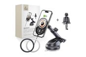 Handys - Adapter und Ladegeräte - Tech-Protect Car Mount with 15W  MM15W-V6 Charger with MagSafe for Dashboard and Air Vent - Black - 5906302313372