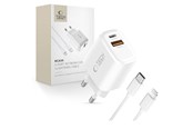 Handys - Adapter und Ladegeräte - Tech-Protect NCA30 PD 30W QC3.0 USB-A / USB-C + USB-C / Lightning Cable 100cm - White - 5906302318735