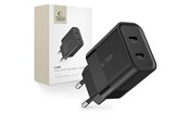 Handys - Adapter und Ladegeräte - Tech-Protect C20W Mains Charger 2x USB-C PD 20W - Black - 9319456607284