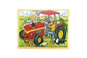Puzzle - Bigjigs Wooden Tractor Jigsaw Puzzle - 20 pcs. Holz - BJ744
