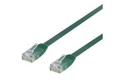 Netzwerk - Kabel - Deltaco TP-603G-FL - patch cable - 30 cm - green - Grün - 0.3m - TP-603G-FL